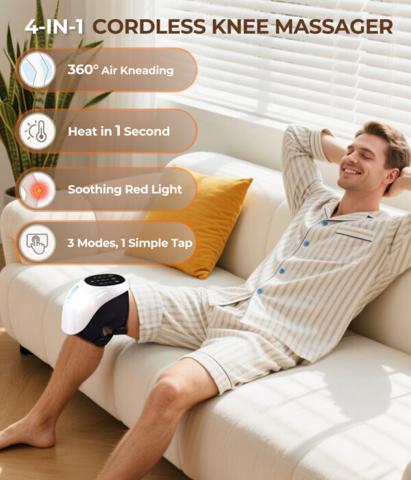 MSFOOT World's First 360° Knee Massager with 1-Second Heat