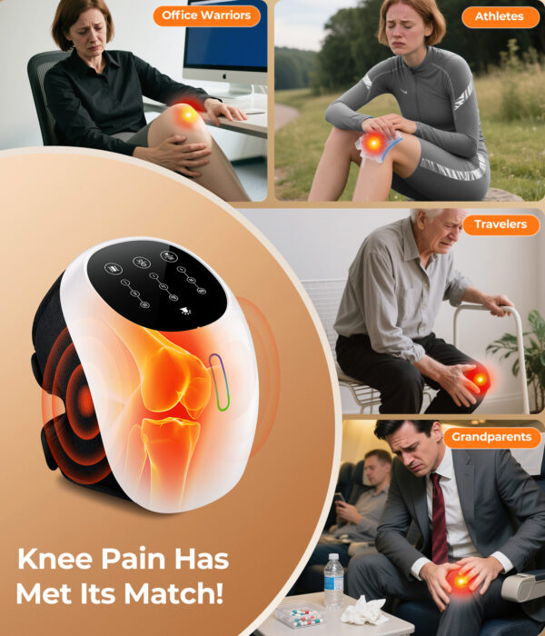 MSFOOT World's First 360° Knee Massager with 1-Second Heat