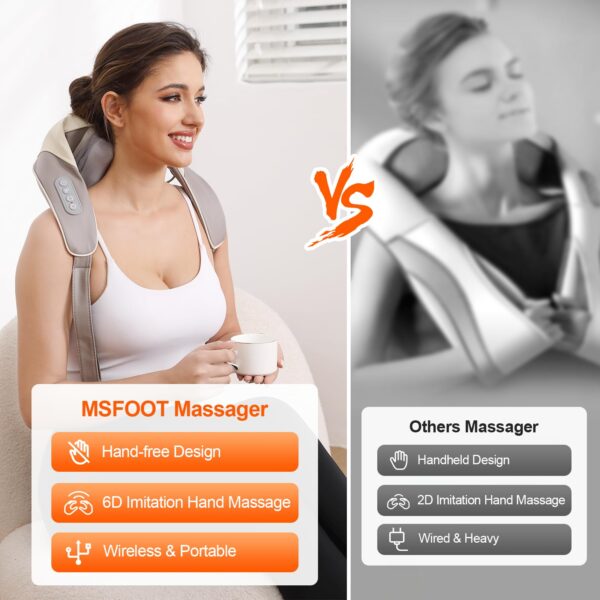 Portable Shiatsu Electric Massager for Relax Muscles Home & Office & Car Use